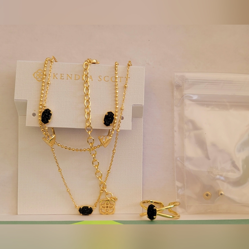 Kendra Scott Necklace-Earrrings-Ring Set